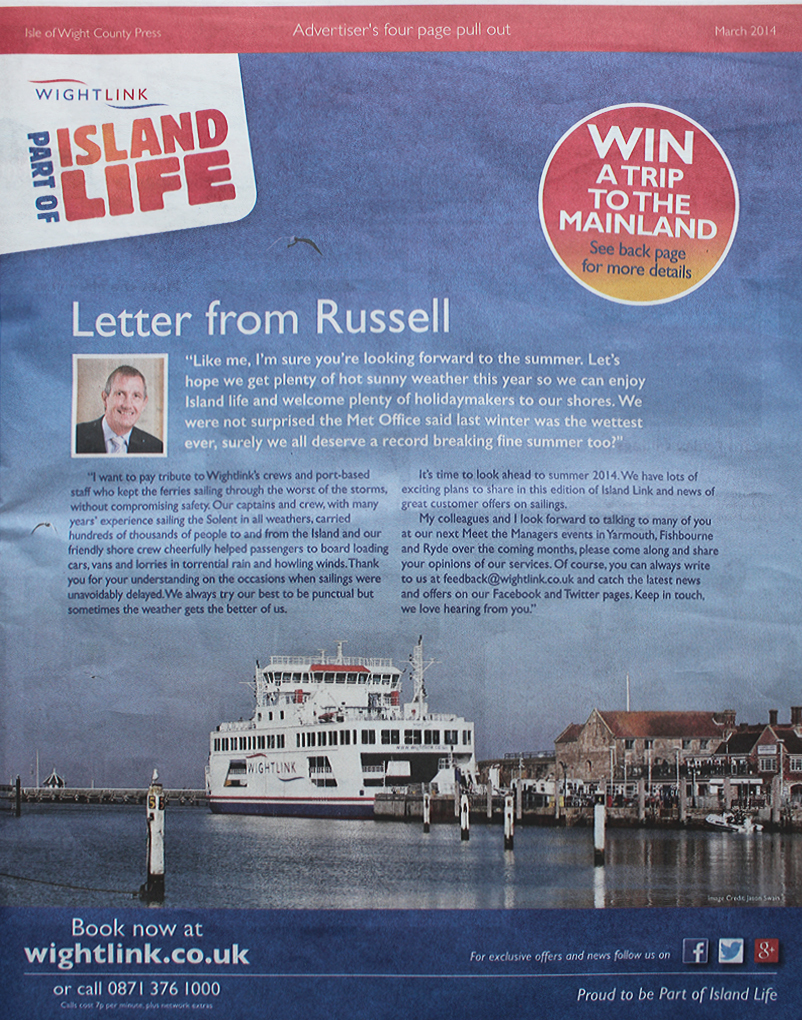 Letter from Russell Kew Letter from Russell Kew
