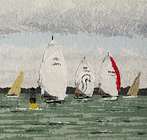 Spinnakering to Gurnard. Swan Europeans 2011, Cowes