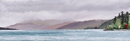 South down Loch Fyne to Arran from Ardrishaig by the Crinan Canal