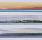 Looking to Knapdale at three times during one day, Port Righ. 4am, 2pm, 9pm