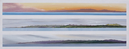 Looking to Knapdale at three times during one day, Port Righ. 4am, 2pm, 9pm