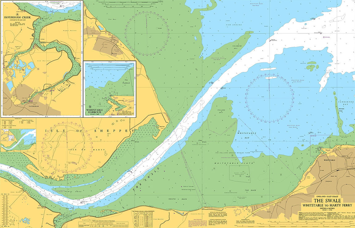 Chart 2571 - The Swale Whitstable to Harty Ferry, Faversham Creek, Isle ...