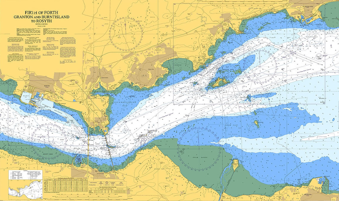 Chart 0736 Firth of Forth Granton and Burntisland to Rosyth